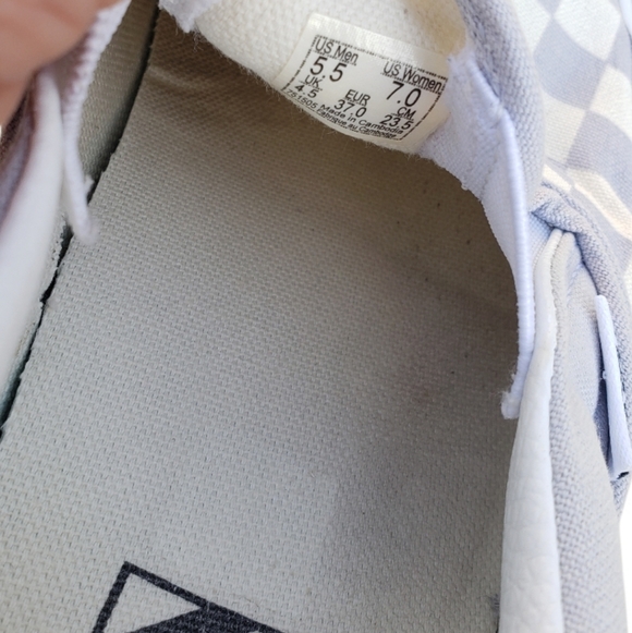 VANS Checkered Slip-On Shoes - Size 5.5 M / 7.0 W - Picture 9 of 12